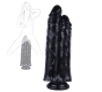 TRQOYTU Double Headed Realistic Dildo Penis Silicone Large Double Dilos with Suction Cup G-Spot and Prostate Massage Masturbation Sex Toy for Women Men and Couples