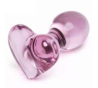 TRQOYTU Erotic Silicone Anal Plug, Sexy Heart-Shaped, Portable and Discreet, Crystal Glass, Large Anal Beads, Dildo, Sex Toy, Enhances Sexual Climax, Suitable