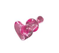 TRQOYTU Erotic Silicone Anal Plug, Sexy Heart-Shaped, Portable and Discreet, Crystal Glass, Large Anal Beads, Dildo, Sex Toy, Enhances Sexual Climax, Suitable