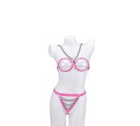 TRQOYTU Exotic Lingerie for Women Sexy Naughty Sexy Clubwear BDSM Erotic Slutty Bodysuit Nightie Bondage Pu Leather BDSM Pajamas Look Cut Out Bondage Nightwear 2 Pcs