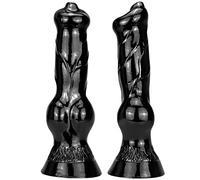 TRQOYTU Extra Large Anal Dildo Anal Plug Healthy PVC Realistic Dildo Dog Penis with Powerful Suction Cup Prostate Vaginal Massager Masturbation Sex Toy for Men and Women Beginners (37.5cm Long)
