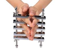 TRQOYTU Finger Splint Stainless Steel BDSM Punishment Device Fixed Splint SM Playroom Prop Finger Cuffs Restraint Alternative Couple Toys Adult Erotic Sex Toys