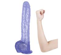 TRQOYTU Giant Dildo XXL Anal Dildo with Strong Suction Cup, 7 Cm Diameter Real Hole, with Realistic Veins and Enlarged Testicles, Suitable for High-end Players