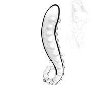 TRQOYTU Glass Anal Dildo Glass Dildo Transparent Crystal Penis Butt Plug G-Spot Stimulation Anal Sex Toy Anal Butt Plug Masturbation Massager Stimulate Anal Sex Toy for Men Women