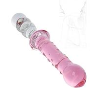 TRQOYTU Glass Anal Plug Dildo Double Dilos Double Dildo Anal Sex Toy Anal Dildo Masturbation Penis Butt Plug Anal Vagina Clitoris G-Spot Prostate Stimulation Anal Sex Toy for Men and Women