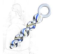 TRQOYTU Glass Spiral Dildo Crystal Butt Plug with Pull Ring Anal Toys Glass Dildo with Thread Shape G-Spot Stimulator Prostate Massager Masturbation Erotic Sex Toy for Women Men