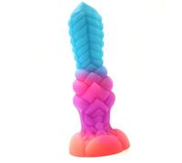 TRQOYTU Glowing Huge Realistic Monster Dildo Glowing Tentacle Fantasy Liquid Silicone Soft Knot Dildo Buttplug Anal Sex Toys for Male and Female Couples