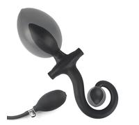 TRQOYTU Huge Anal Plug Inflatable Butt Plug Anal Plug Anal Expansion Tail Plug with Removable Pump Liquid Silicone Prostate Vagina Massager SM Sex Toy for Men Women