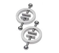 TRQOYTU Luxury 1 Pair of SM Stainless Steel Erotic Nipple Clamps Adjustable Fetish Breast Clamps Torture Weight Clamps Sex BDSM Sex Toys Adult Products