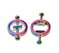 TRQOYTU Luxury 1 Pair of SM Stainless Steel Erotic Nipple Clamps Adjustable Fetish Breast Clamps Torture Weight Clamps Sex BDSM Sex Toys Adult Products
