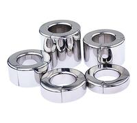 TRQOYTU Magnetic Stainless Steel Testicle Ring Ball Stretcher Ball Stretcher Testicle Pendant Testicle Weight Scrotum Stretcher Penis Restraint Ring Metal Penis Ring CBT Men's Sex Toy