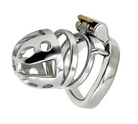 TRQOYTU Male Chastity Lock Hypoallergenic Steel Penis Cage Chastity Belt for Penile Erection Control Sex Toy Cock Cage Length 40mm