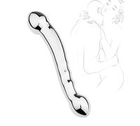 TRQOYTU Metal Butt Plug Double Head Dildo Anal Plug G-Spot Stimulator Vagina Anal Butt Plug Anal Dildo Anal Toy Fetish Classic Dildo Masturbation Erotic Sex Toy for Men Women