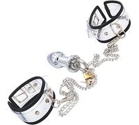 TRQOYTU Metal Handcuffs and Metal Anal Plug with Lock SM Extreme Restraint Set Lockable Torture Slave Fetish Flirting Erotic Bondage Sex Toy for Women Men and Couples