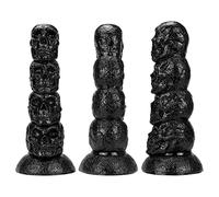 TRQOYTU Monster Dildo Anal Beads XXXL Anal Expansion Big Skull Anal Plug Docking Plug Prostate Vagina Massager with Suction Cup Masturbation Sex Toys for Men and Women Beginners
