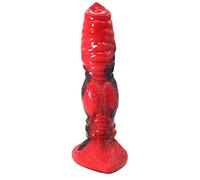 TRQOYTU Realistic Dildo Anal Dildo Monster Big XXL Anal Plug Butt Plug Penis with Suction Cup Size Silicone Animal Wolf Dog Penis Anal Butt Plug Sex Toy Women Red
