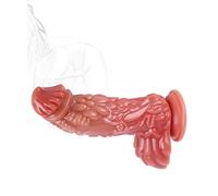 TRQOYTU Realistic Dildo Butt Plug with Strong Suction Cup Curved Long Heteromorphic Penis Anal Dildo Real Penis Replica Sex Toy for Women Men
