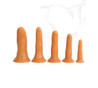 TRQOYTU Realistic Finger Dildo Penis Silicone Anal Plug with Suction Cup Anal Butt Plug 5 Size Prostate G-Spot Stimulator Vaginal Anal Masturbator Anal Dildo Sex Toy for Men Women