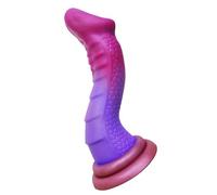 TRQOYTU Realistic Monster Anal Dildo Evil Dragon Animal Anal Plug Silicone with Powerful Big Suction Cups Soft Knot BDSM Couple Sex Toy