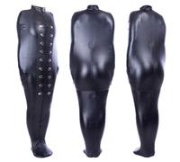 TRQOYTU Restraint Bondage Wear Mummy Tether Bag Leather Mermaid Bag Full Body Suit Black Sleeping Bag Sex Toy for Men Women SM