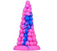 TRQOYTU Silicone Grape Pellets Dildo Colorful Conical Anal Dildo Anal Plug Exciting Penis Dildos Butt Plug with Suction Cup G-Spot Vaginal Masturbator Clitoris Massage Sex Toy