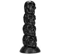 TRQOYTU Skull-Shaped Silicone Anal Plug with A Giant Suction Cup, Hands-Free Design, Ideal for BDSM, Stimulates The G-spot, Provides Intense Pleasure, Made of Safe and Skin-Friendly PVC Material