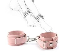 TRQOYTU SM Ankle Cuffs Bondage Foot Restraints Leather Anklecuffs Flirt Bed Restraints Erotic Fetish Sex Toys for Couples Slave Role Play Extreme