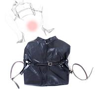 TRQOYTU SM Bondage Arm Binder Thigh Sling Restraint Set Leather Sexy Arm Restraints Chest Exposed Restraint System Slave Fetish Erotic Sex Toy for Couples Women Men