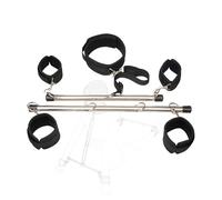 TRQOYTU SM Collar Choker Handcuff Wrist Hands Ankle Cuffs Spreader Bar Restraint Fetish Bedroom Restraint Bondage Set Restraints Bondage Bar Extreme BDSM Sex Toy for Men Women
