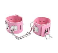 TRQOYTU SM Leather Handcuffs Sex Bed Bondage Handcuffs BDSM Bed Restraint Adjustable Slave Role Play Erotic Fetish Sex Toys Suitable for Couples Beginners Men and Women