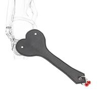 TRQOYTU SM Paddle Leather Whip Erotic Flogger Sex Bondage Spanking Heart-Shaped Paddle with Rivet Massage Cosplay Role Play Fetish Sex Toy for Women Men and Couples Extreme