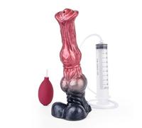 TRQOYTU Sperm Spray Function Horse Dildo Silicone Animal Horse Penis Classic Spray Anal Dildo Anal Plug Butt Plug with Suction Cup G-Spot Vaginal Massage Anal Sex Toy for Women Men