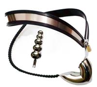 TRQOYTU Stainless Steel Chastity Belt, Male Chastity Cage with Anal Plug Included, BDSM Restraint Set, Fashionable and Sexy, Suitable for Sex Parties, Adult Games, and A Sex Toy That Perfectly
