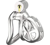 TRQOYTU Stainless Steel Chastity Cage for Men, Cobra-Shaped Penis Cage, 40-50mm Ergonomic Dual-Molded Body, Metal Men's Extreme Chastity Sex Toy, Anti-Cheating Hidden Lock Fetish SM Sex Game