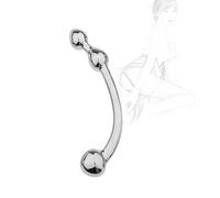 TRQOYTU Stainless Steel Double Dildo with Balls Prostate Massage Dildo Metal Anal Plug Butt Plug Vagina Anal Ball G-Spot Stimulator Masturbator BDSM Sex Toy for Couples