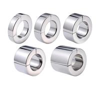 TRQOYTU Stainless Steel Magnetic Testicle Ring 5 Sizes Ball Stretcher Ball Stretcher Scrotum Weight Pendant Extra Thick Magnetic Cock Ring Extreme CBT Testicle Torture Cock Ring Sex Toy