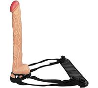 TRQOYTU Strap-On Dildo Portable Women Sex Costume Massager Silicone Chopsticks Soft Realistic Penis with Removable Suction Cup Socks