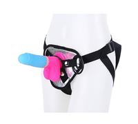 TRQOYTU Strap On Strap-On Dildo SM Masturbator Dildo Silicone Sex Toy Strapon Dildos Anal Plug with Suction Adjustable Harness Flesh Bondage Sex Toy for Women Pair