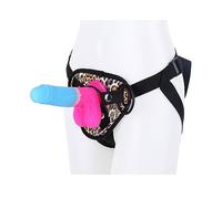 TRQOYTU Strap On Strap-On Dildo SM Masturbator Dildo Silicone Sex Toy Strapon Dildos Anal Plug with Suction Adjustable Harness Flesh Bondage Sex Toy for Women Pair