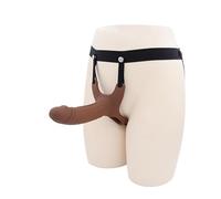 TRQOYTU Straps On Dildo Strap-On Dildo Hollow Inside Hollow Penis Sleeve Pennis Sleeve with Harness Realistic Strapon Penis Enlarger Extender Masturbation Sex Toy for Women Men