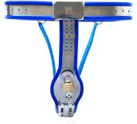 TRQOYTU Women's Y-Shaped Stainless Steel Chastity Device with Silicone Sleeve; Lockable Design Requires A Key to Open; Women's Chastity Pants; BDSM; Female Sex Toys