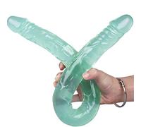 TRQOYTU XXL Double Dildo, Classic Dildo, Double Enjoyment of Penetration and Stimulation - Lesbian Couple High Reality Product, Soft Silicone Anal Dildo and Masturbation Tool