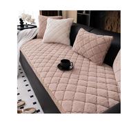TRQQWEQQ Heavy-Duty Velvet Sectional Couch Covers Slip-Resistant Modular Sofa Cover Washable L-Shaped Couch Cushion For Dogs Pets Kids(Khaki,70 * 150cm)