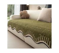 TRQQWEQQ Thick Shaggy Fuzzy Sectional Couch Cover Non-Slip Couch Guard Washable Sofa Shield For Most Cats Dogs Pets(Green,110 * 160cm)