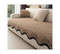 TRQQWEQQ Thick Shaggy Fuzzy Sectional Couch Cover Non-Slip Couch Guard Washable Sofa Shield For Most Cats Dogs Pets(Brown,110 * 180cm)