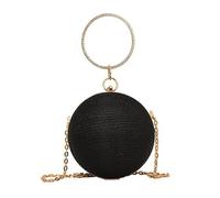 TRQQWPM Eye Catching Rhinestones Decorated Evening Bag with Chain | Eye Catching Rhinestones Embellished Evening Purse, PU Bag for Women