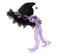 TRQQWPM Lace Witch Hat for Halloween Parties, Purp pearlescent y, C