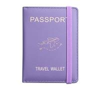 TRQQWPM PU Passport Holder Blocking Wallet with Ample Card, Purple | Keep Your Documents Organized and Secure on the Go During Your Journeys for Business Professionals