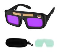 TRQWH Welding Glasses Auto Darkening Safety Goggles Solar True Color Welder Glasses Eyes Protective PC Lens Welder Mask Welding Helmet for TIG MIG ARC Weld Plasma Cut Grinding