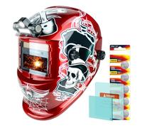 TRQWH Welding Helmet with Light True Color Auto Darkening Welding Helmets for Men Solar Powered Welding Hood with 2 Arc Sensor Wide Shade 4/9-13 for TIG MIG ARC Cool Welder Mask